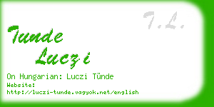 tunde luczi business card