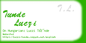 tunde luczi business card